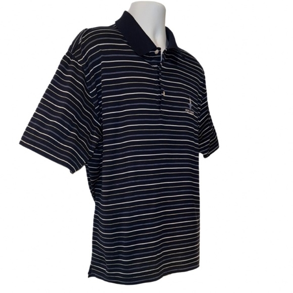Vintage Arizona Biltmore Golf Club Polo Shirt Men’s L Navy Stripe Cotton - Picture 3 of 10